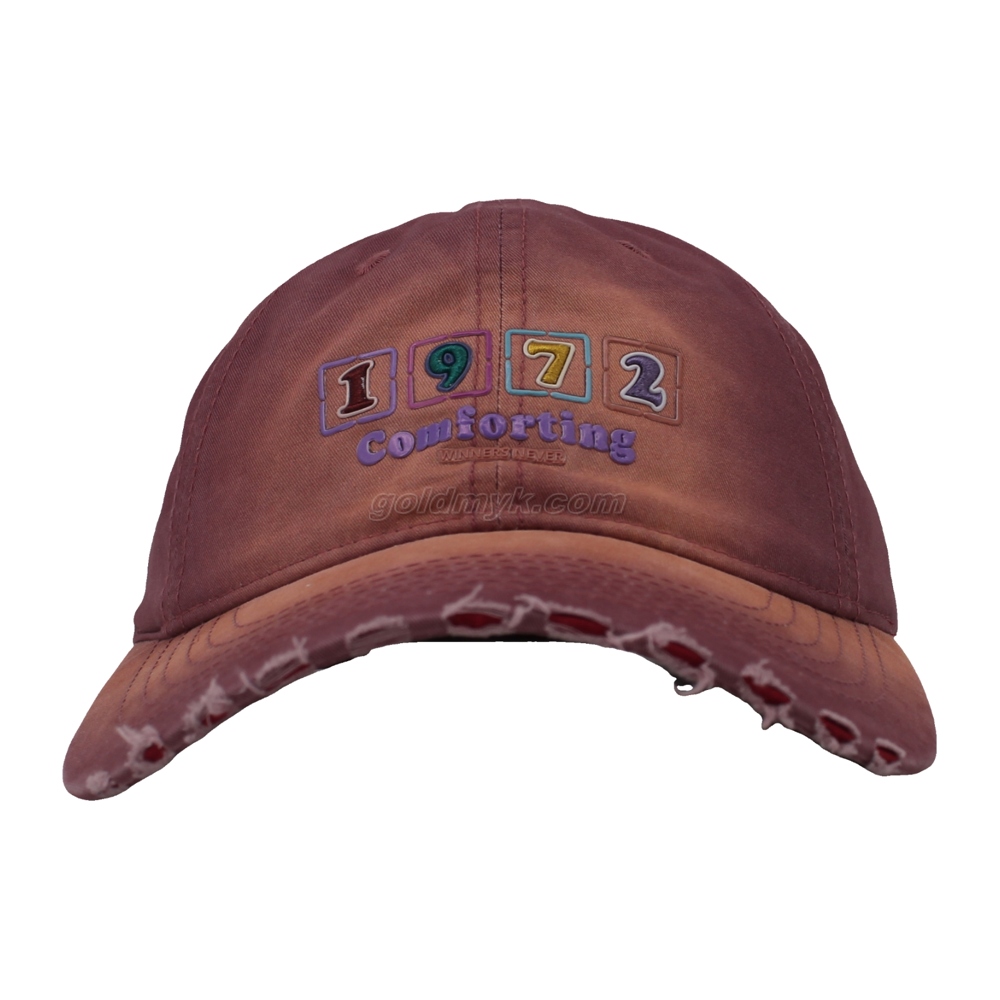 Hot Sale And New Design Distressed Washed Cotton Baseball Cap And Hat with Custom TPU Print Logo
