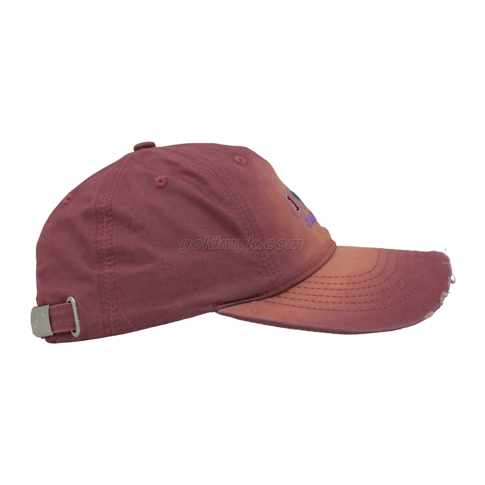 Hot Sale And New Design Distressed Washed Cotton Baseball Cap And Hat with Custom TPU Print Logo