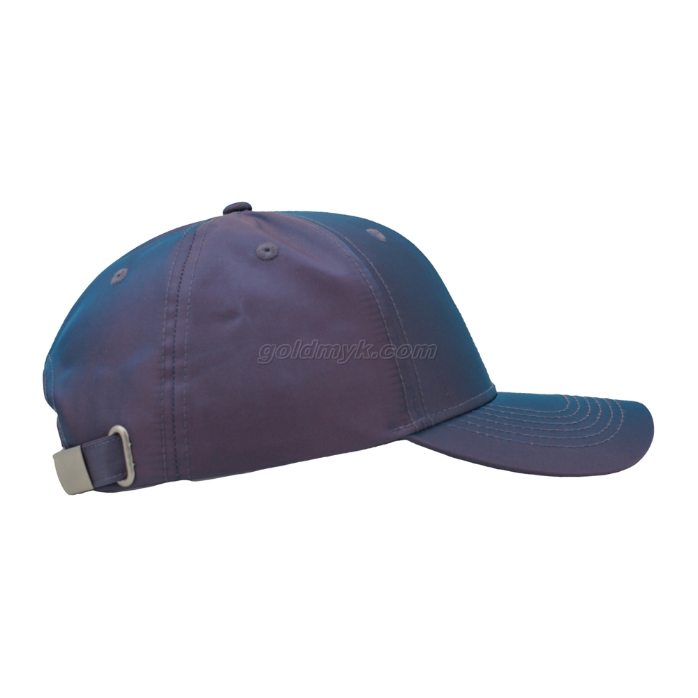 100% Polyester Baseball Cap Rope of Women And Men Custom Embroidery Silk Printed 6 Panel Cap Metal Buckle Closure