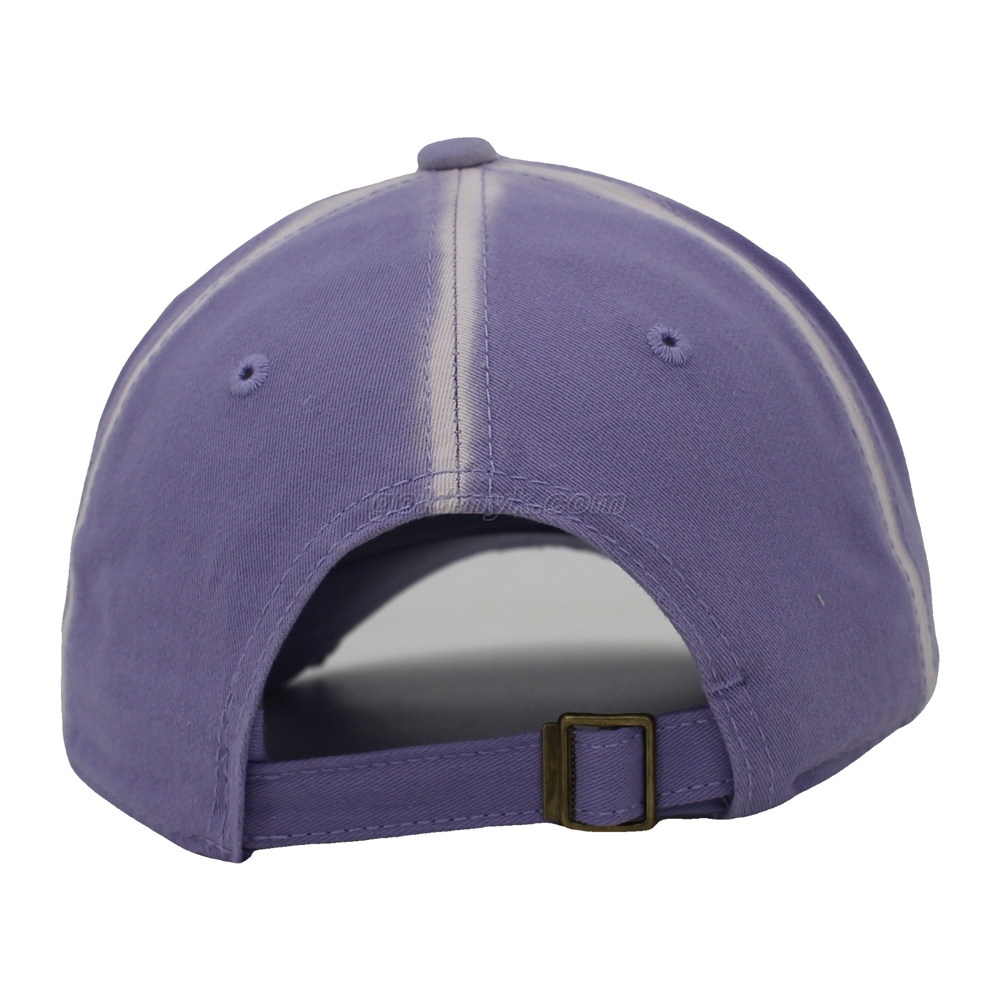New Purple Color Distressed Wash Cotton Baseball Cap And Hat with Custom Embroidery Logo