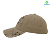 100% Cotton Flat Embroidery Checked Pattern Street Style Custom Fabric Cap Curved Brim 6-Panel Baseball Cap