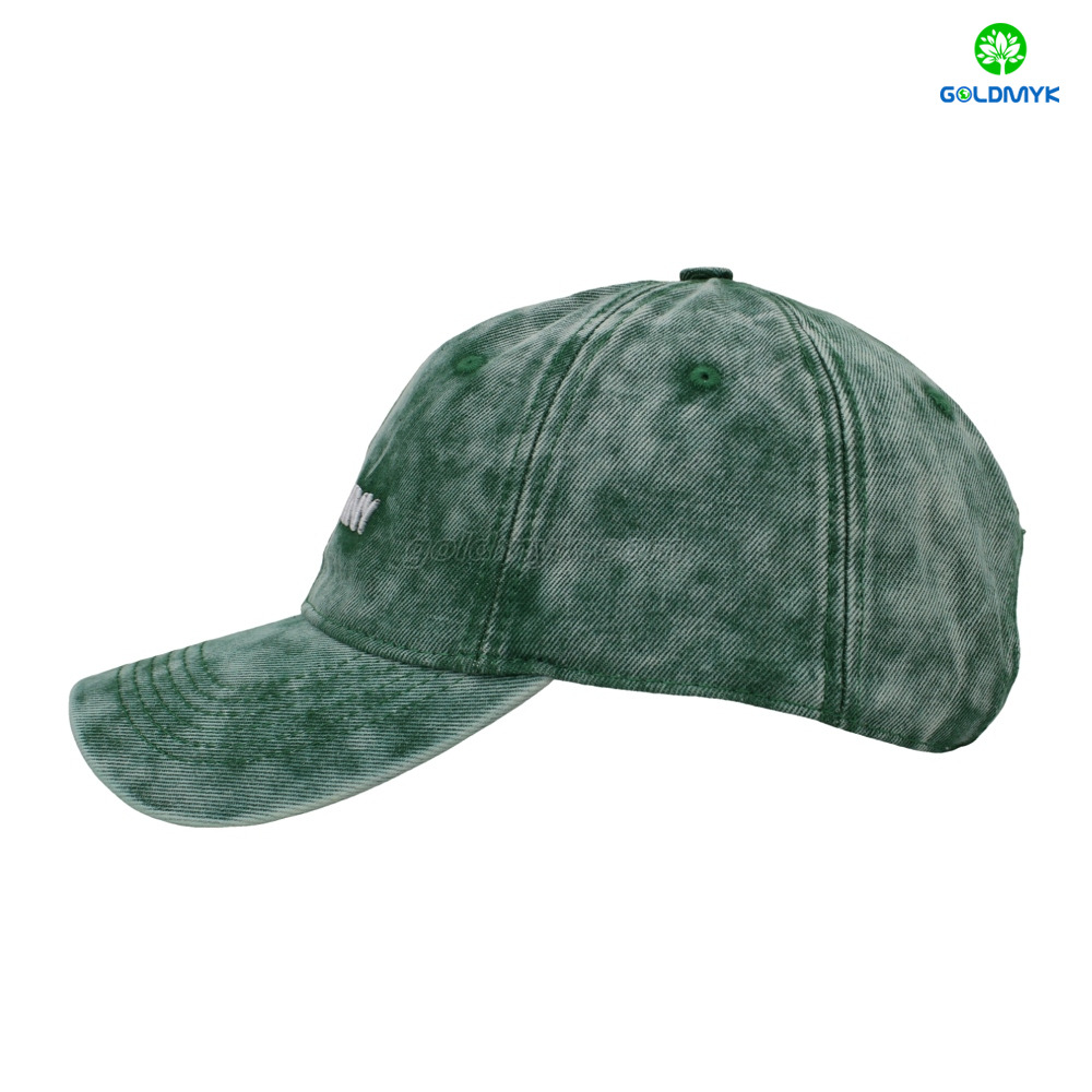 Stylish 6-Panel 3D Embroidery Curved Brim Washed Design for Sports Business Or Street Style Baseball Cap