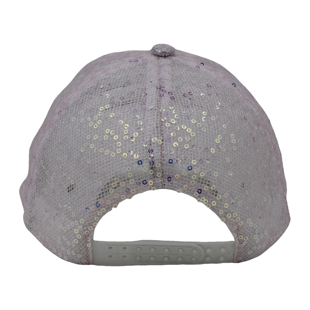 Sequins and Bead Embroidery Style Custom Fabric Cap Curved Brim 6-Panel Baseball Cap