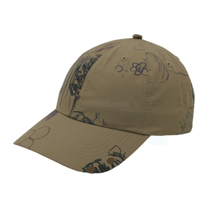 100% Polyester Sublimation Graffiti Style Custom Fabric Cap Curved Brim 6-Panel Baseball Cap 
