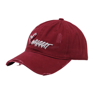 Vintage Stylish Flat Embroidery Washed Baseball Cap Dad Hat 6-panel Sports Caps For Man And Woven Can Custom Logo