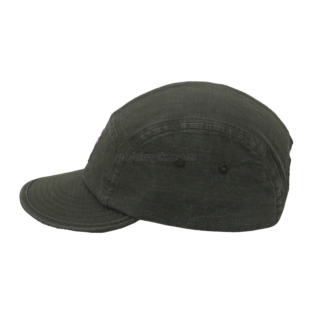 100% Washed Cotton Baseball Cap Rope of Women And Men Custom Embroidery Silk Printed 6 Panel Cap Metal Buckle Closure