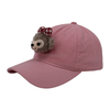 Popular And Hot Sale Soft Cotton Fabric Baseball Cap And Hat with Monkey Stuffed Toy Decoration 