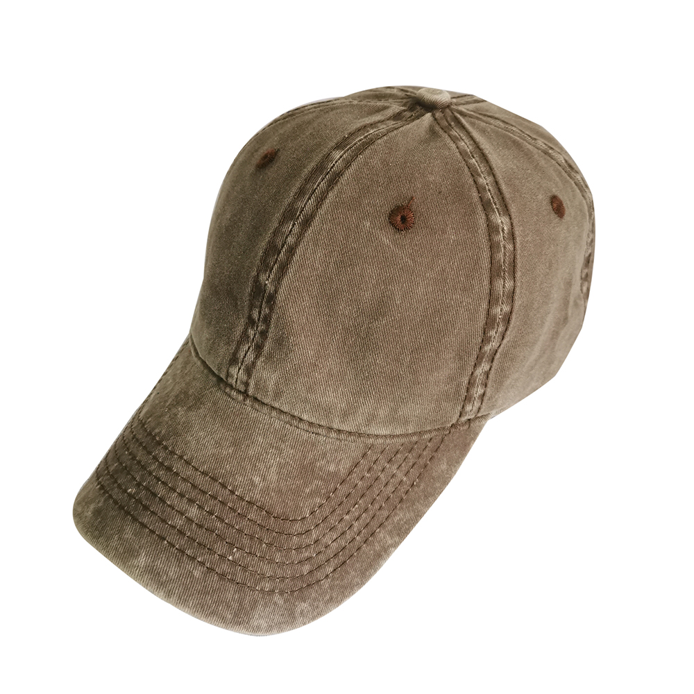 Wholesale 100% Cotton Pigment Washed 6 Panel Baseball Cap Hats 