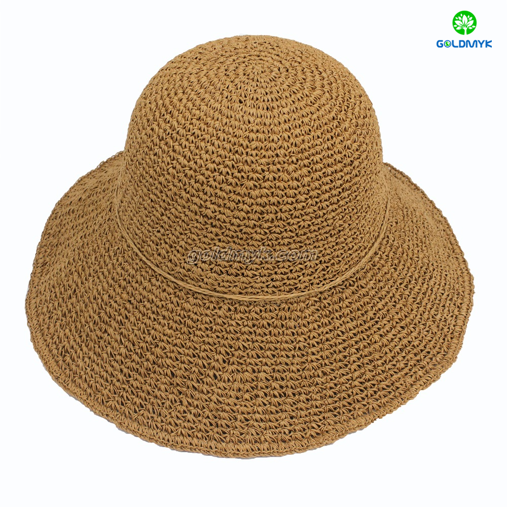 Men Women Roll Up Short Brim Fashionable Straw Hat