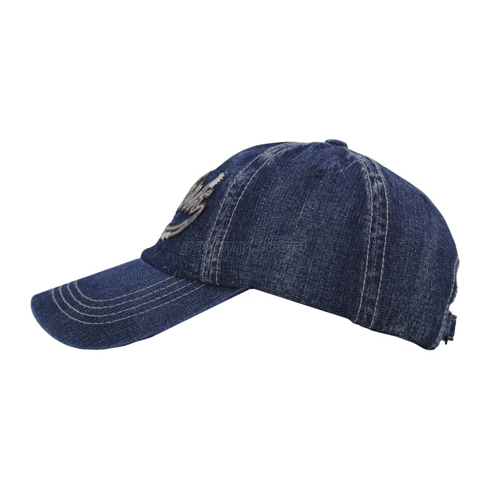 Fashion And Hign End Quality Washed Denim Unstructured Baseball Cap And Hat with Embroidery Patch