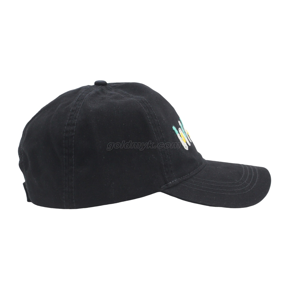 Custom Custom Logo Rope Emboridery Baseball Cap Hat embroidered hat embroidered baseball sport cap Metal Closure 