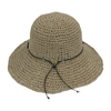 Woven Straw Hat With Bow Tie One Size Fit All Custom Logn