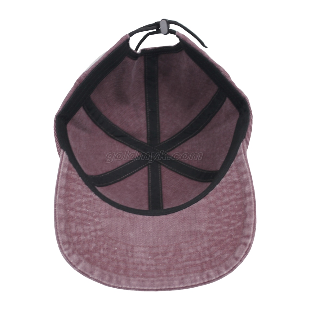 Custom Purple 100% Washed Cotton Twill Fabric Corduroy Baseball Cap Hat Can Custom Embroidery Of Women And Men