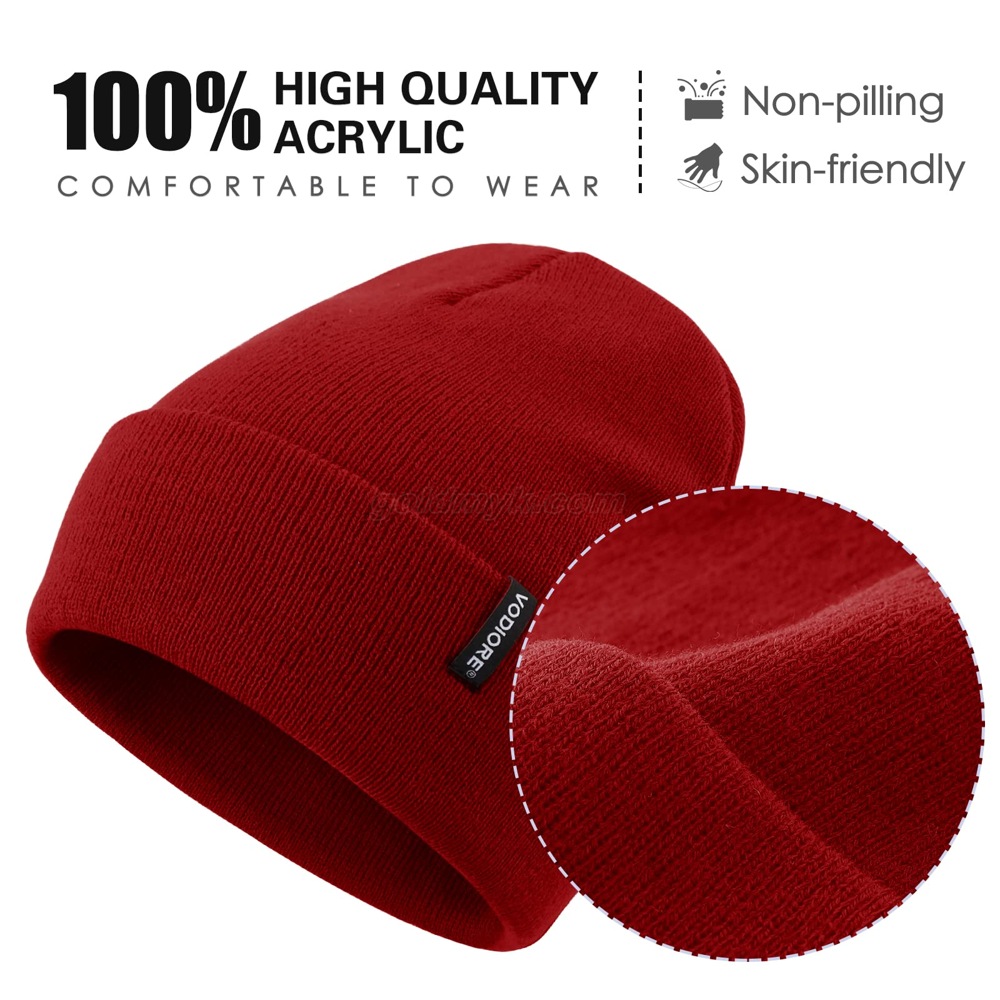 Supply Beanie Knitted Hat for Men Women Winter Knit Hat Warm Hat Can Costom Logo Embroidery Slouchy Beanie Cuffed Skull Cap