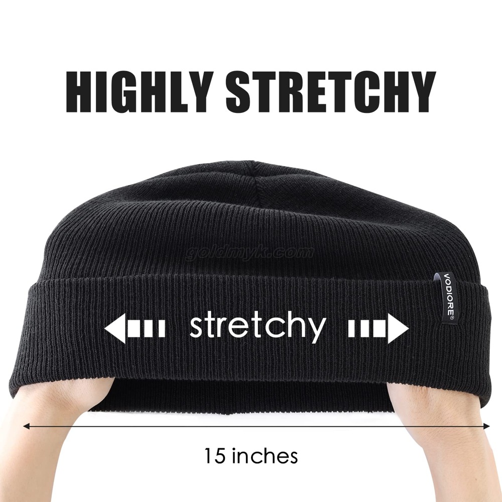 A Beanie Knitted Hat Manufacturer Supply Produce Beanie Hat for Men Women Winter Knit Hat Warm Slouchy Beanie Cuffed Skull Cap