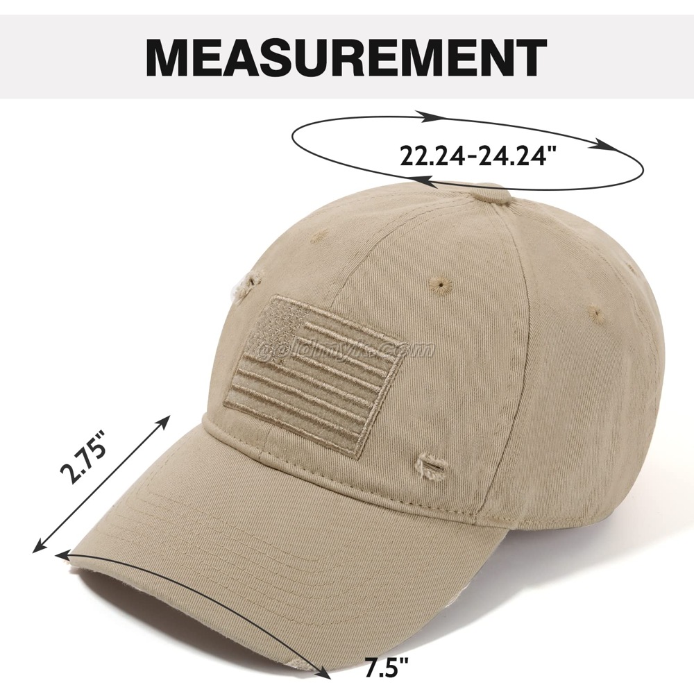 Supply Embroidery Logo 6-Panel Baseball Cap For Women And Men Washed Twill Low-Profile cotton Cap
