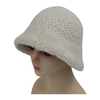 White Color Fashion Wool Fabric Women Winter Hat for Warm