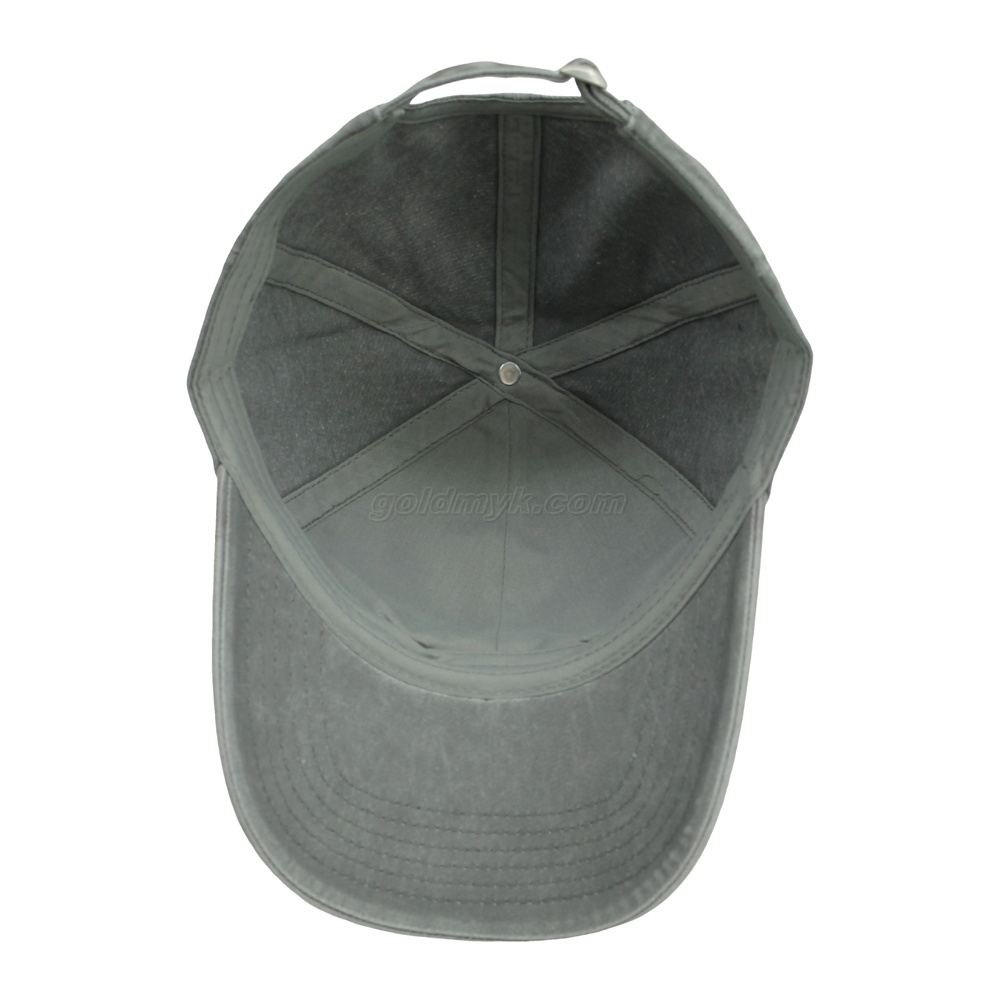 Vintage Stylish Flat Embroidery Washed Baseball Cap Dad Hat 6-panel Sports Caps For Man And Woven Can Custom Logo