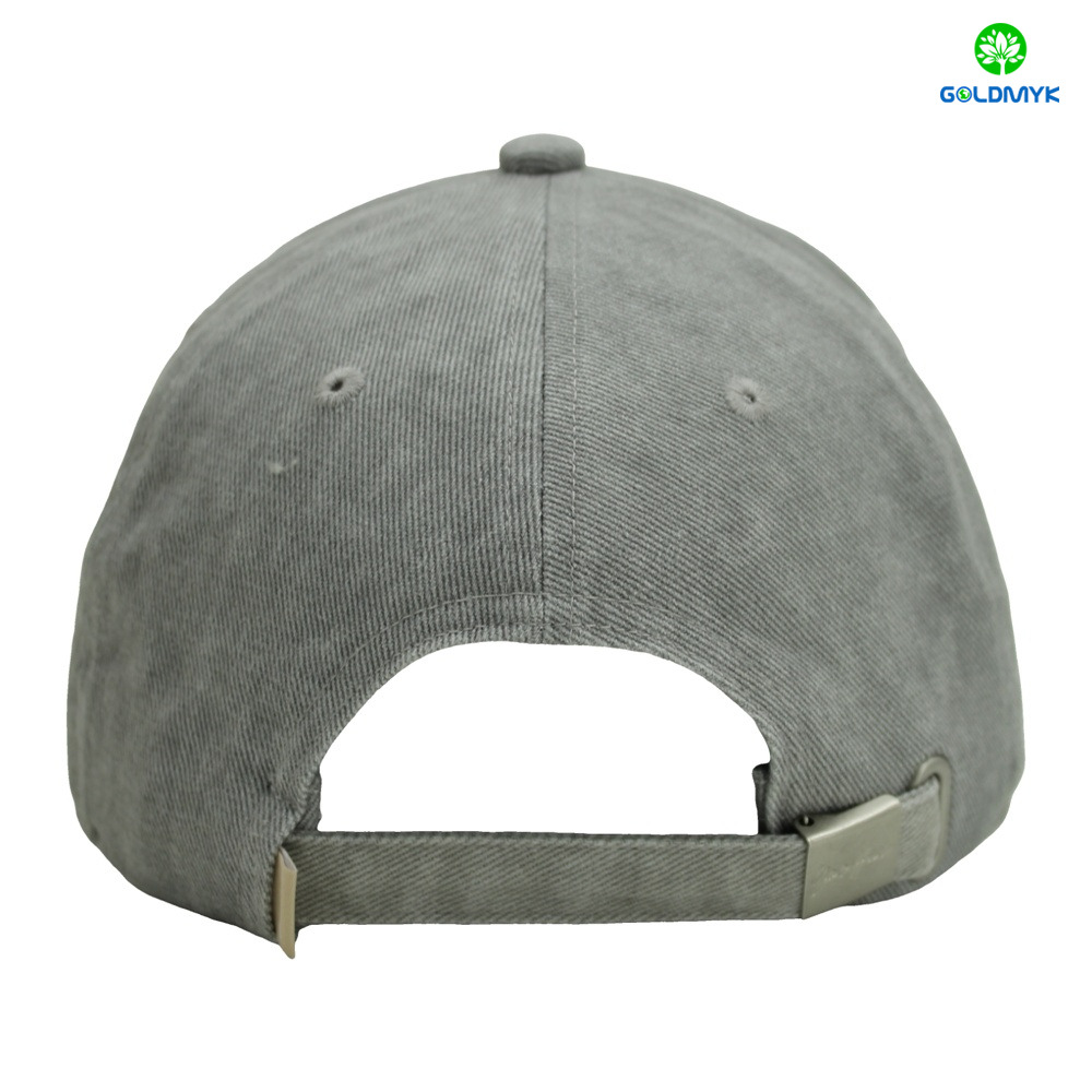 Light Grey 6 Panel Embroidered Baseball Cap