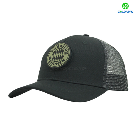 Trucker Hat with Hook & Loop Patch Panel, DIY Customizable Mesh Back Cap