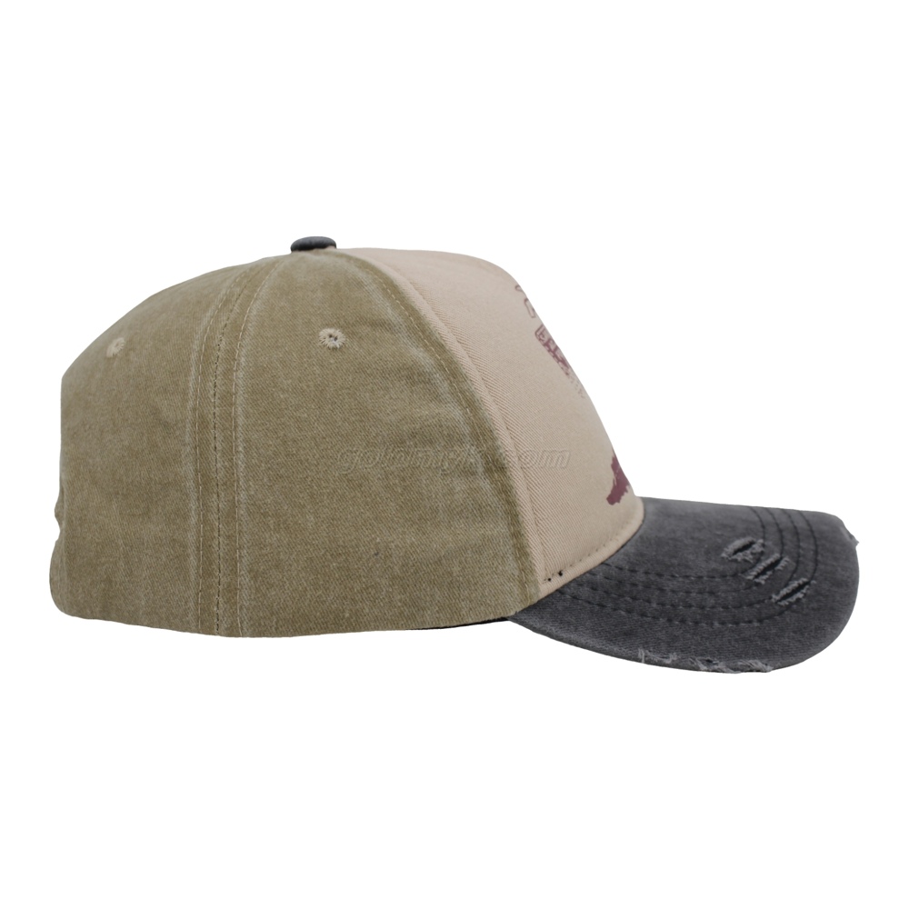 Washed Cheap Cap Custom 100% Cotton Foam Baseball Cap And Hat with Printing