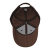 Wholesale Vertical Stripe Brown Curved Brim Cap 3D Puff Embroidery Logo Outdoor Sports Baseball Hat For Men