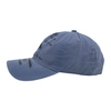 Washed Coated Blue Baseball Cap With Custom Print, Vintage Waterproof Casual Sports Hat