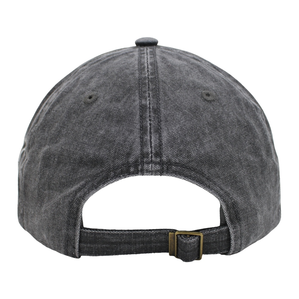 Wholesale Unstructured Six Panels Washed Cotton Canvas Baseball Cap And Hat with Flat Embroidery