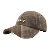 Vintage Acid Washed Distressed Baseball Cap 6 Panel Curved Frayed Brim 3D Embroidery Dad Hat Custom Logo