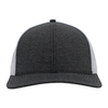 Hot Sale Custom Heather Grey Front White Mesh Back Trucker Cap Curved Brim Baseball Hat
