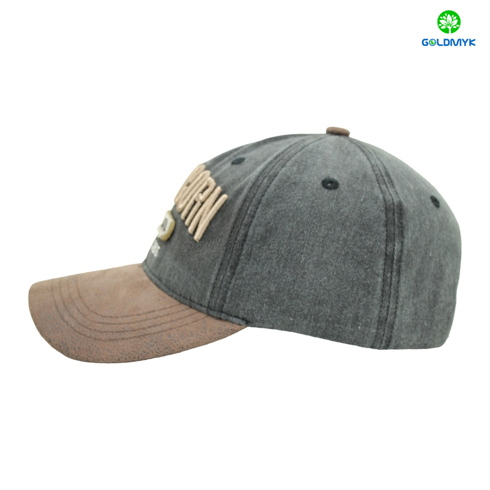 Vintage Washed Two-Tone Dad Hat with 3D Embroidery & Patch of Women /Men