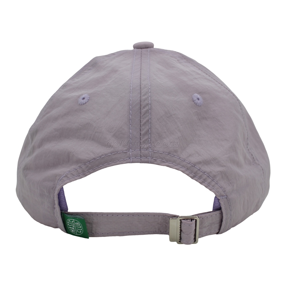 Dusty Lavender Lightweight Quick Dry Nylon Dad Hat Lazy Cat "Take a break" Embroidery Curved Brim Casual Outdoor Baseball Cap