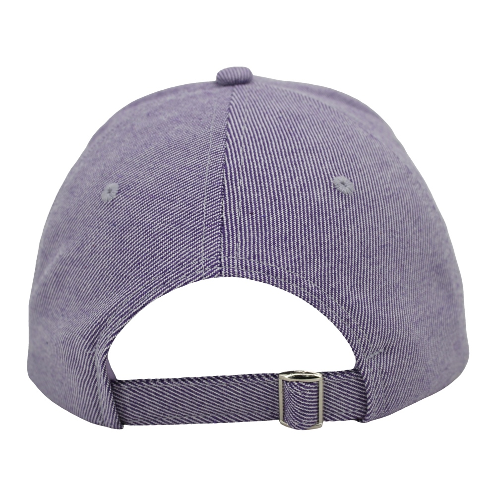 Custom Light Purple Cotton Twill Baseball Cap 3D Puff Embroidery VODIORE Logo Curved Brim Streetwear Dad Hat