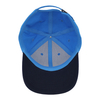 Factory Custom Logo Two Tone Blue Navy Baseball Hat Built In NFC Chip Square Raised Patch Front Embroidery Sports Caps For Men