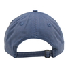 Washed Coated Blue Baseball Cap With Custom Print, Vintage Waterproof Casual Sports Hat
