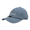 Light Blue Washed Denim Baseball Cap with Embroidered Logo & Adjustable Drawstring
