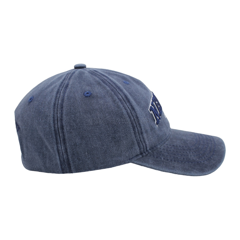 Vintage Washed Navy Baseball Cap – "NEW YORK" Embroidered Casual Hat