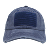 Vintage Washed Navy USA Flag Patch Distressed Baseball Cap