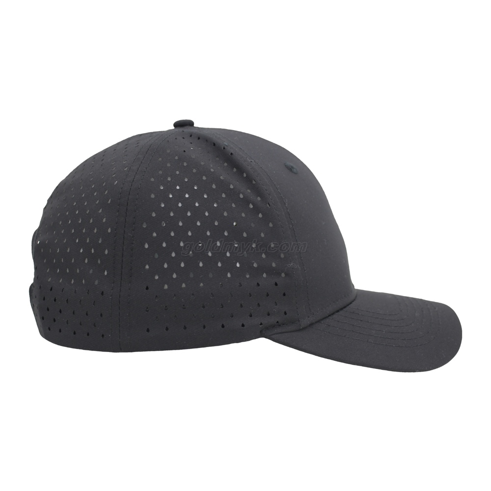 Hot Sale Light Weight Laser Cut Waterproof Polyester Fabric Baseball Cap And Hat with Custom Logo