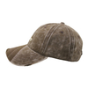 Vintage Acid Washed Distressed Baseball Cap 6 Panel Curved Frayed Brim 3D Embroidery Dad Hat Custom Logo