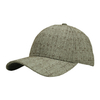 Textured Linen Blend Baseball Cap 6 Panel Structured Curved Brim Men Sport Hat Custom Logo