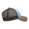 Gradient Front Panel Trucker Hat with Woven Patch Outdoor Mesh Baseball Cap
