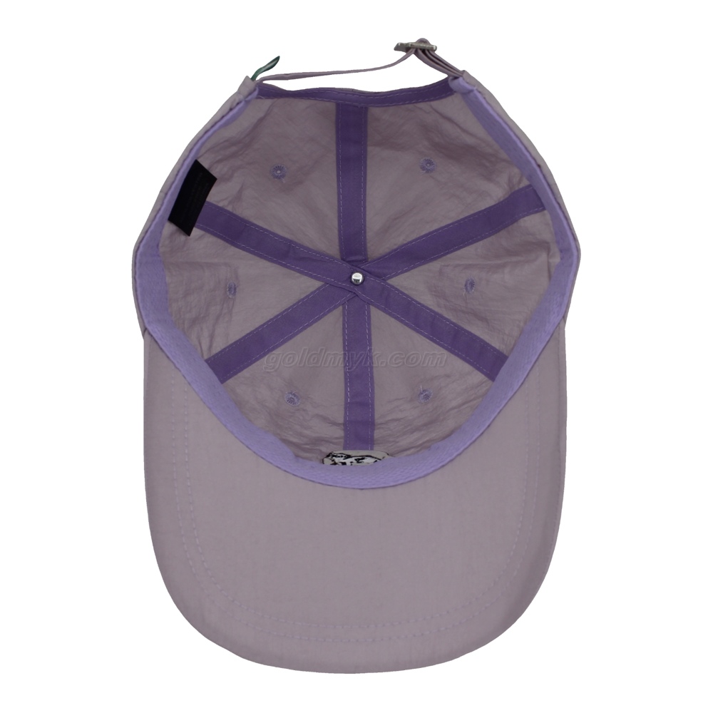 Dusty Lavender Lightweight Quick Dry Nylon Dad Hat Lazy Cat "Take a break" Embroidery Curved Brim Casual Outdoor Baseball Cap