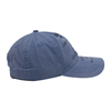 Washed Coated Blue Baseball Cap With Custom Print, Vintage Waterproof Casual Sports Hat