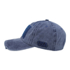 Vintage Washed Navy USA Flag Patch Distressed Baseball Cap