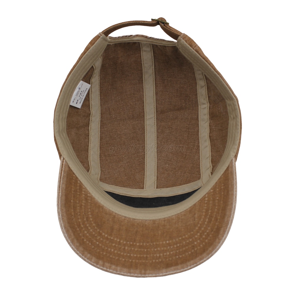 Hot Sale Five Panels Washed Cotton Canvas Sports Cap And Hat with Flat Embroidery