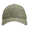 Textured Linen Blend Baseball Cap 6 Panel Structured Curved Brim Men Sport Hat Custom Logo