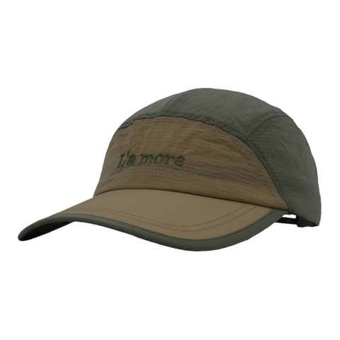 Custom Lightweight 5 Panel Outdoor Running Cap Color Block Ripstop Nylon Hat With Drawstring Adjustable Back