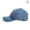 Custom Distressed Denim Embroidered Hat LOGO Can Embroidery or Print of Women /Men