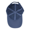 Washed Coated Blue Baseball Cap With Custom Print, Vintage Waterproof Casual Sports Hat
